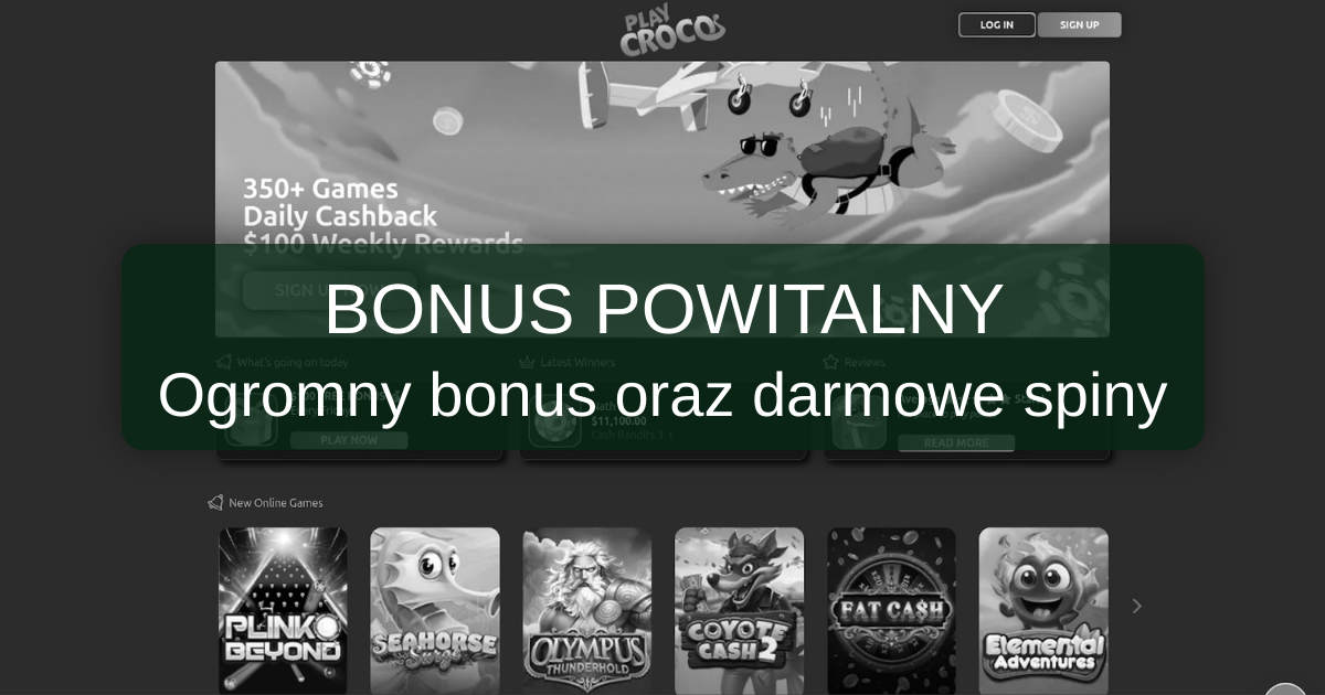 PlayCroco Casino welcome bonus